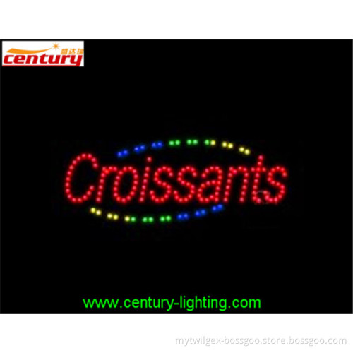 cheap price china factory croissants animated led sign